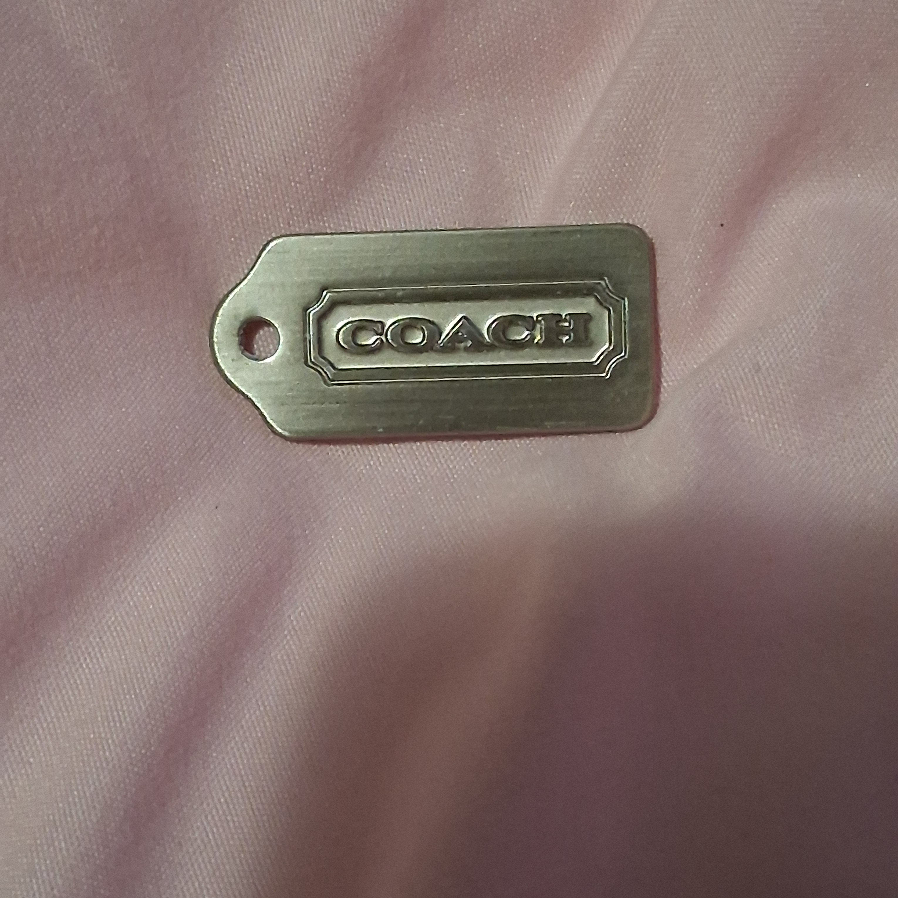 Coach Metallic Silver Key Holder 1